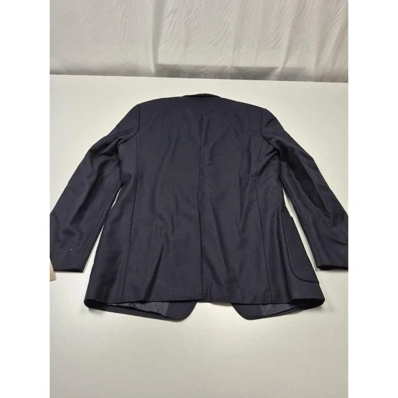 Vintage Scabal Savile Blazer Mens 44L Blue Wool Jacket 80s Gold Buttons